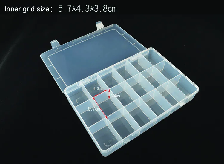 Горячее предложение 18 Сетка прозрачный пластик коробка для хранения ювелирных изделий серьги случае Малый инструмент запчасти сумка