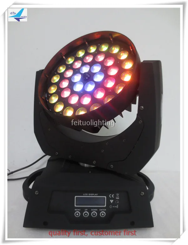 2 шт./лот led перемещение головы мыть 360 w зум 36x10 мыть moving head зум с кейс