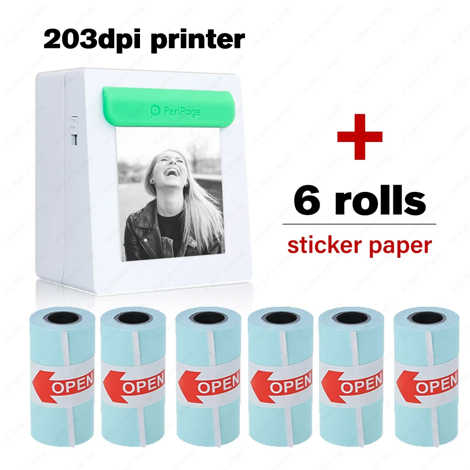 

PeriPage Portable Thermal Bluetooth Printer Mini Photo Pictures Printer For Mobile Android iOS Printer 58mm