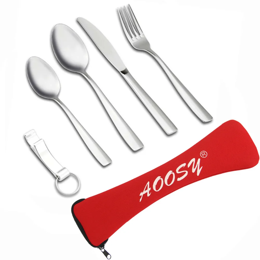Camping Cutlery Set Utensils Set Durable Rust Proof Stainless Steel