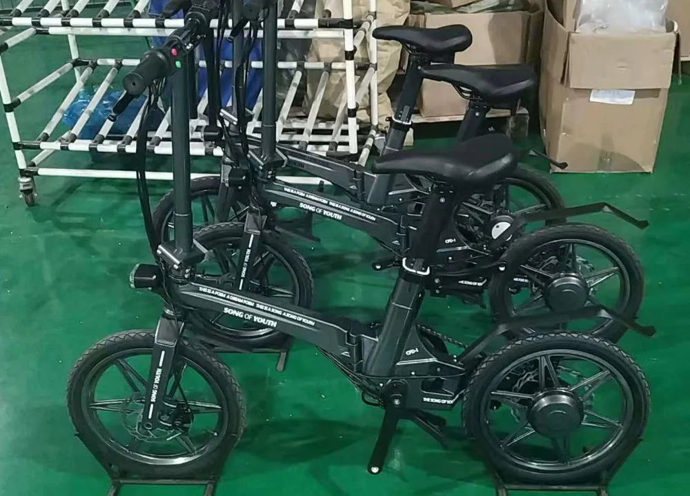 Clearance electric bicycle magnesium alloy folding bike 16inch mini size lithium battery 36v 250w light weight disc brake CE certificated 17
