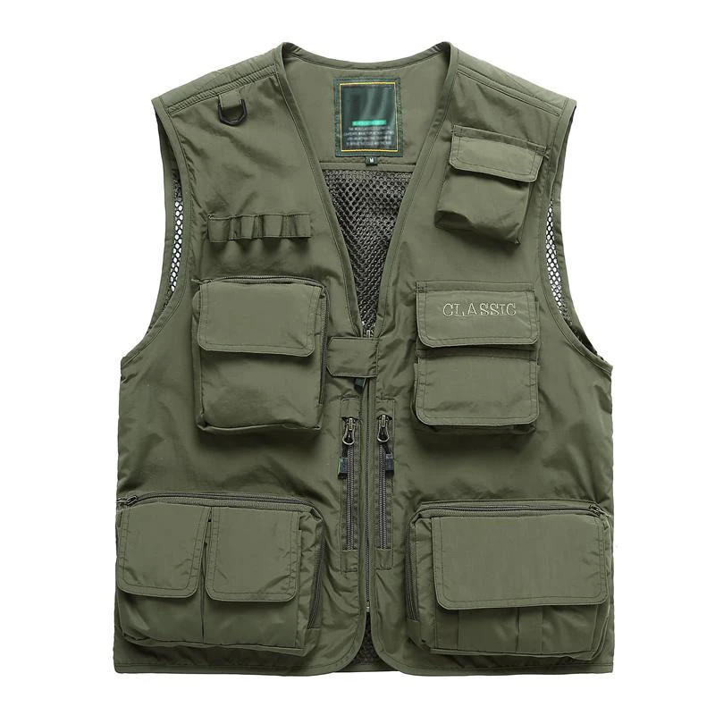 

New arrive Summer Fish Men Multifunctional Waterproof Fishing Vest Jacket Loose Multi-Pocket Photography Angler Waist coat