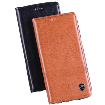 

New Top Genuine Leather Case For Nokia Lumia 1520 Flip Stand Magnetic High Quality Luxury Cowhide Phone Cover + Free Gift