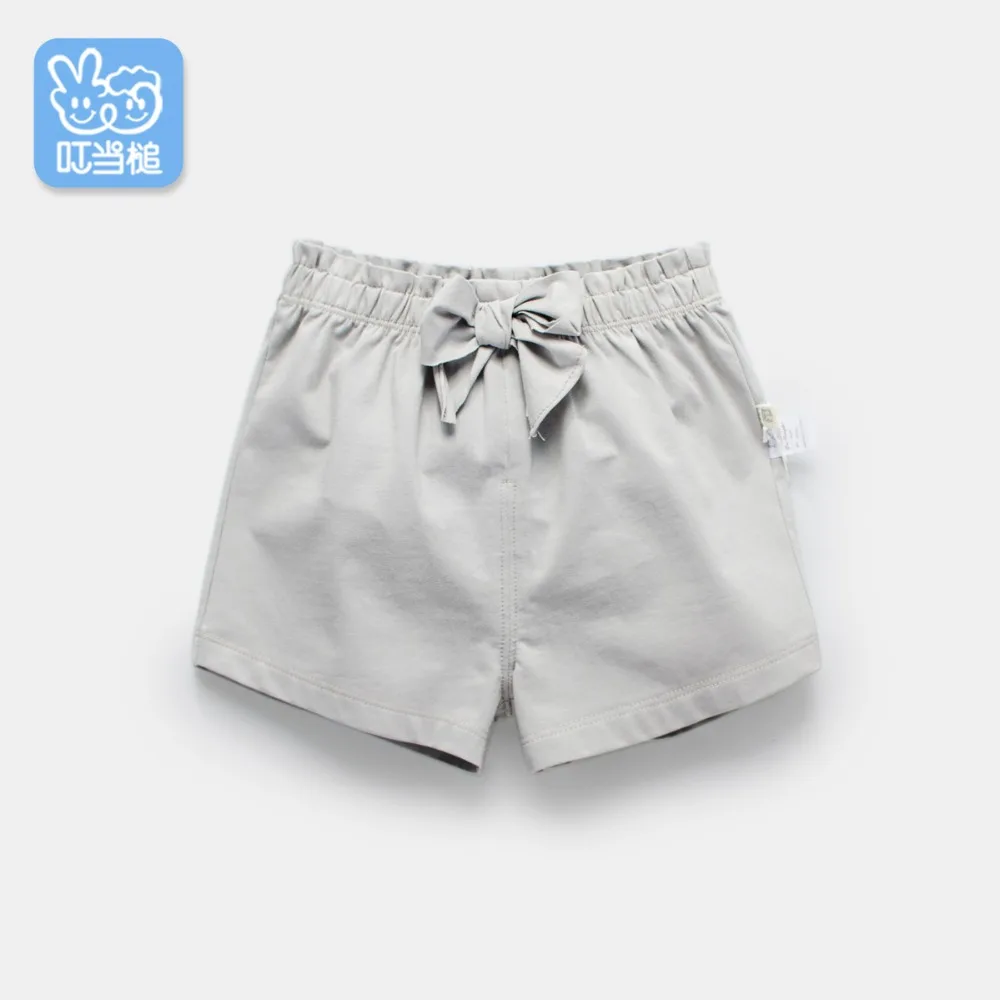 Dinstry/шорты для девочек; летняя одежда; детские штаны; Тонкие штаны для малышей 0-2 лет с бантом-бабочкой