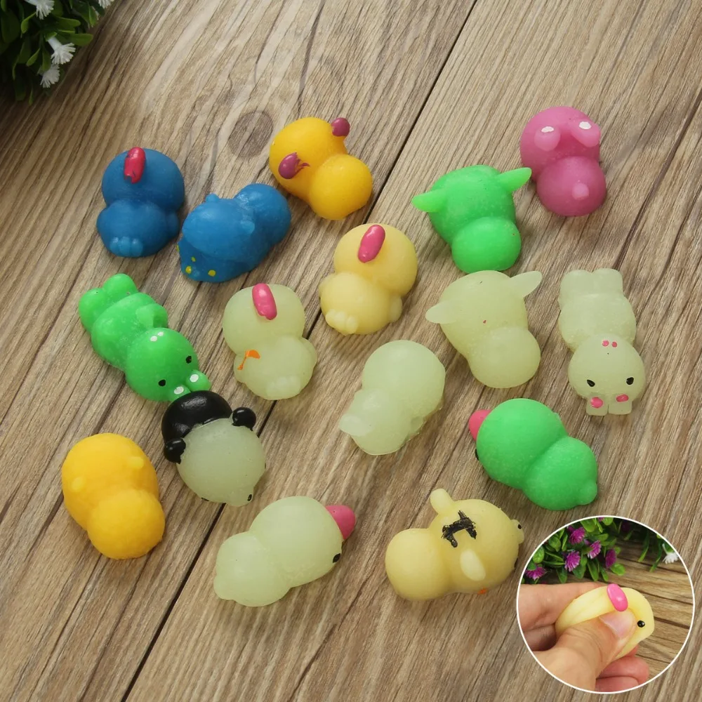 16pcs Kawaii Cute Soft Finger Toys Anti Stress Mini Gift Fidget Toy