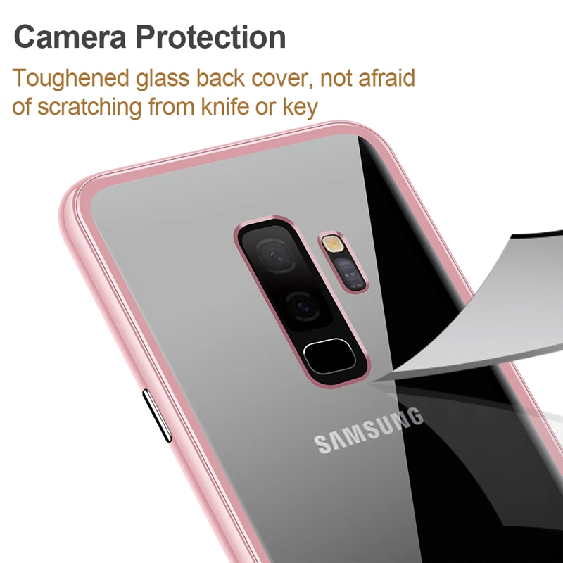 Флип чехол для Samsung Galaxy S9 S8 Plus Note 8 9 модный цветной магнитный стеклянный телефона S7