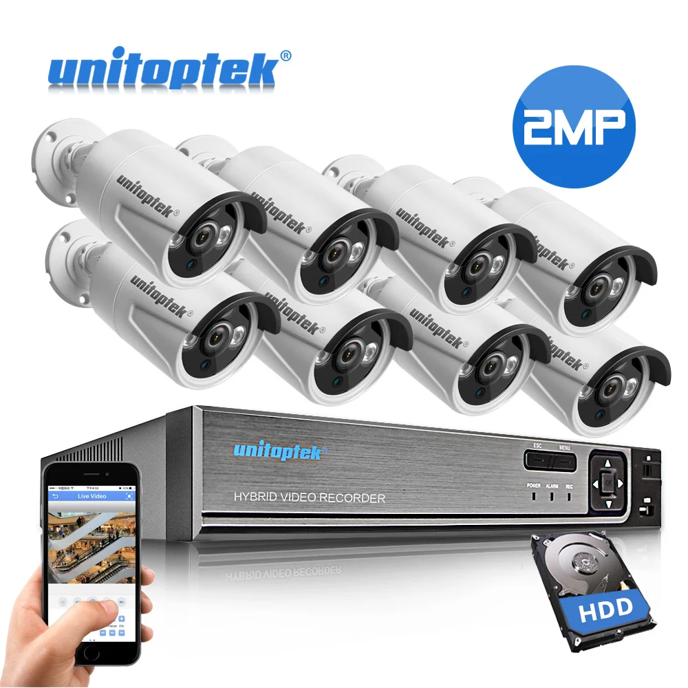 8CH 48В POE CCTV система 4MP безопасности NVR с 1080P IP камера наружного ИК ночного видения