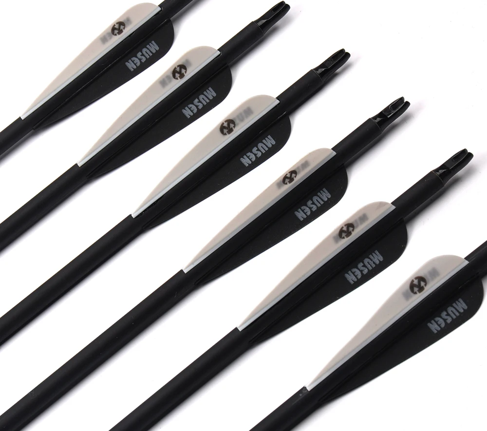 Online 28 30 zoll 6 12 24 teile los Wirbelsäule 500 Carbon Pfeil mit Schwarz und Weiß Farbe für Recurve  verbindung Bögen Bogenschießen Jagd