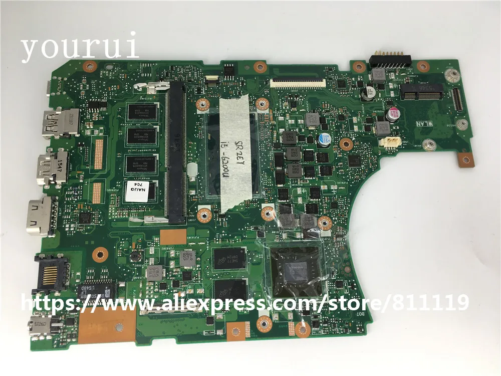 Yourui X556UJ REV 2 0 i5-6200u 4 Гб RAN памяти DDR3 для ASUS X556UF материнская плата ноутбука
