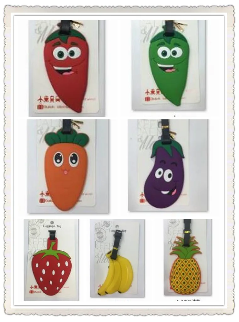IVYYE фрукты овощи аниме аксессуары для путешествий, чемодана бирка для чемодана ID адрес Портативный держатель тегов багаж этикетки Новый