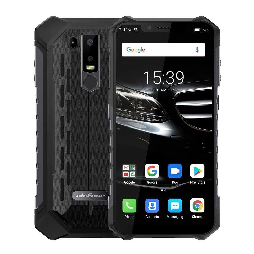 Ulefone Armor 6E IP68 прочный ударопрочный мобильный телефон Android 9,0 6," 4G+ 64G сотовый телефон NFC телефоны Беспроводная зарядка 4G смартфон - Цвет: Черный