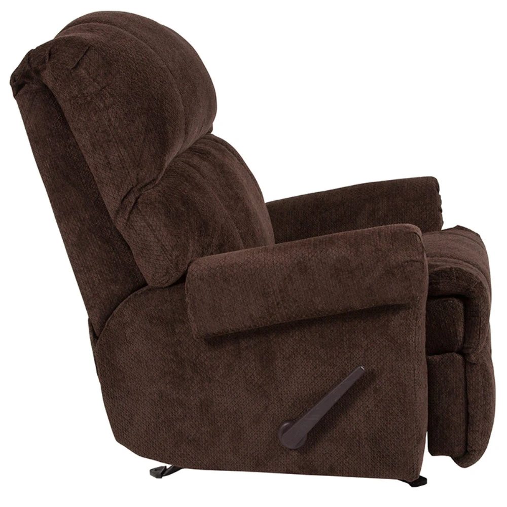 Contemporary Kelly Chocolate Super Soft Microfiber Rocker Recliner (1)