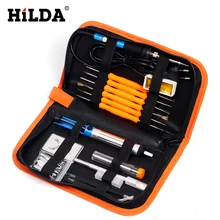 HILDA 110 В/220 В 60 Вт Электрический паяльник с регулируемой температурой для ЕС и США+ 5 шт. портативная отвертка для сварки