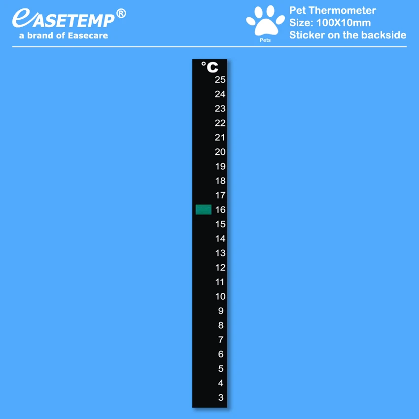 10 шт./лот Бесплатная доставка Pet термометр (3-25 градусов) для собак, кошек, птицы, рептилии и амфибии с Стикеры