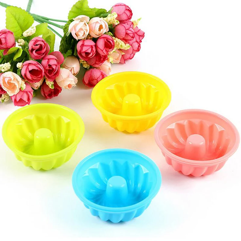 3 Pcs DIY Silicone Cakes Summer Ice Cream Chocolate Baking 3D Moulds Garden Cup Pudding Jelly Handmade Soap Molds Home Tools