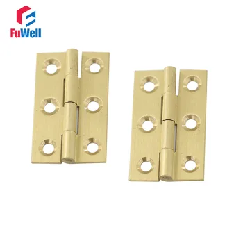 

10pcs 1.5'' Brass Butt Hinges for Drawer Cabinet 1.5inch Door hinges for Furniture Kitchen Corner Folding Hinges