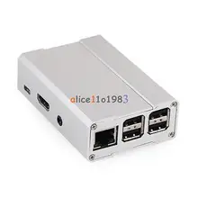 Premium Aluminum Alloy Metal Case for Raspberry Pi 2 Model B and RPi B+ Silver