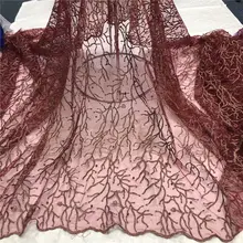 Последние нигерийские кружевные ткани Высокое качество Тюль кружевная ткань в африканском стиле свадебное платье французское кружево 5 ярдов/партия