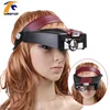 10X Headband Magnifying Glass Eye Repair Magnifier LED Light 1.0/1.5/3.5/10X 4PC Glasses Loupe Optical Lens ► Photo 1/6