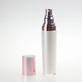 

Cosmetic packaging airless acrylic lotion bottle 50ml with UV Pink cap design