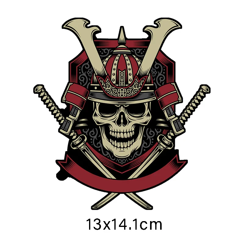 Three Ratels LCS495# 13.5x14.1смчереп самурайского воина с перекрещенным катаным мечем