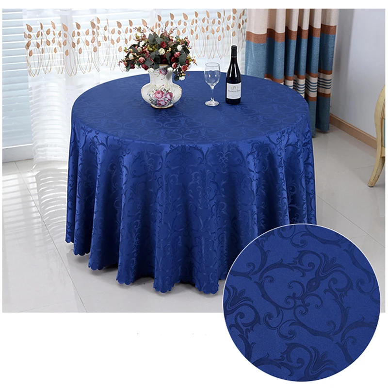 Wholesale round tablecloth polyester Rectangular overlay white table