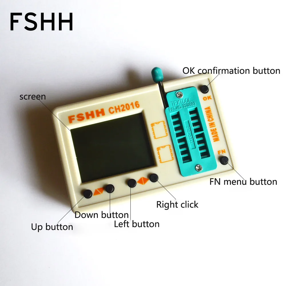 Автономный программист CH2016 SPI FLASH programmer + тестовый сокет для 24c/24lcxxx eeprom 1