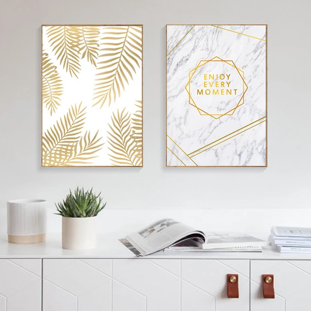 

Modern Minimalist Art Gold Leaf And Alphanumeric Painting Poster Print Canvas Painting Picture Home Wall Art Decoration Custom