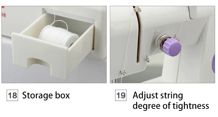 Мини электрические швейные машины с швейной машиной Аксессуары Регулируемый, автоматический стежок шитье Рукоделие беспроводные ткани инструмент