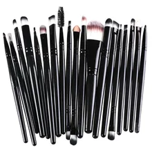 16 color Professional 20 pcs Makeup Brush Set tools Make up Toiletry Kit Wool Brand Make