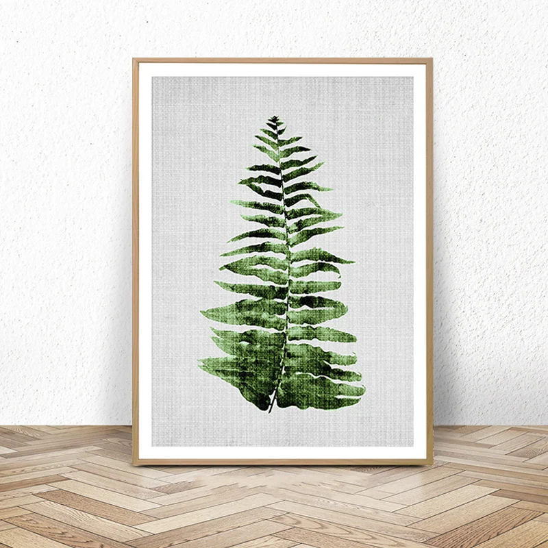 Botanical Print, Fern Leaf Wall Art, Printable Poster,  Plant Leaf Printable, Tropical Decor, Botanical Poster