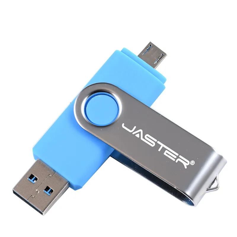 JASTER USB 2,0 Смартфон Android OTG USB флеш-накопитель для Android/PC карта памяти 4 ГБ 8 ГБ 16 ГБ 32 ГБ 64 ГБ 128 ГБ - Цвет: Blue