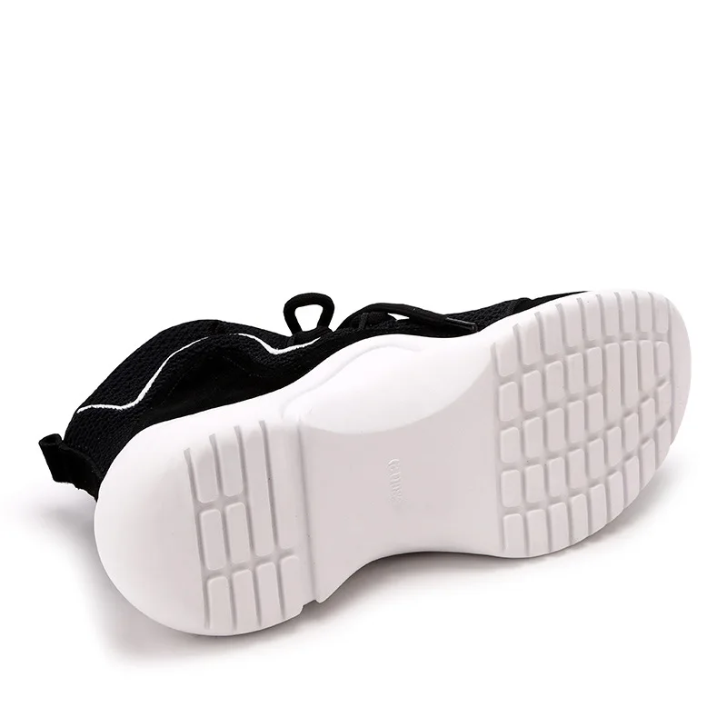 JINBEILEE New Ladies Mesh Breathable Casual Shoes Non-slip Wear-resistant Thick-soled Women's Shoes  Lace-Up
