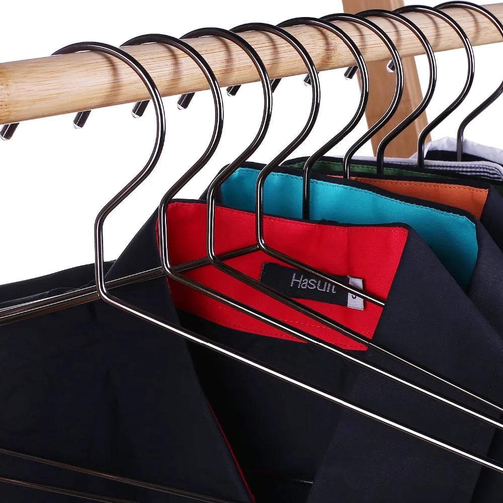 Hangerlink Gunmetal Clothes Shirts Hanger with Groove, Heavy Duty Strong Coats Hanger, Suit Hanger (20 pcs/Lot)