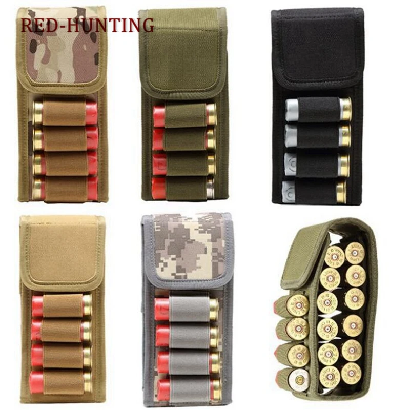 

Molle System 16 Round 12Gauge Shot Gun Ammo Shell Cartridge Holder Bag Military Tactical Magazine Pouch Hunting Accessories