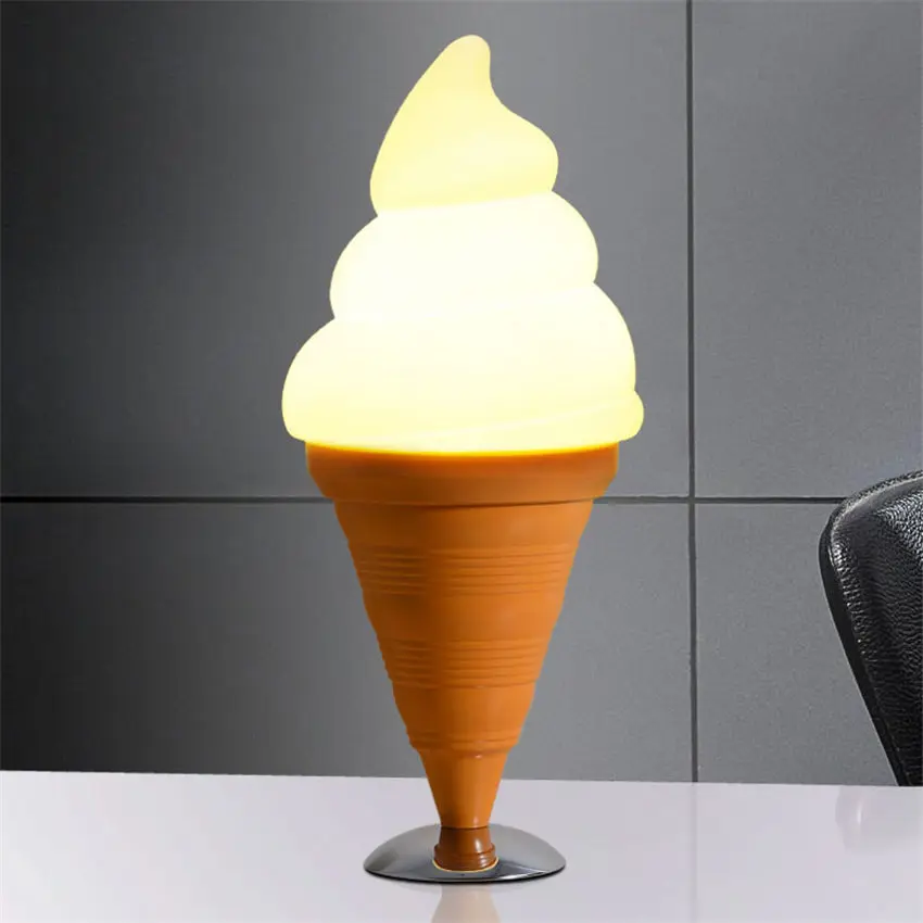 

art deco creative children bedroom Ice cream table lamps baby bedside night lamp coffee store dining room study led desk light