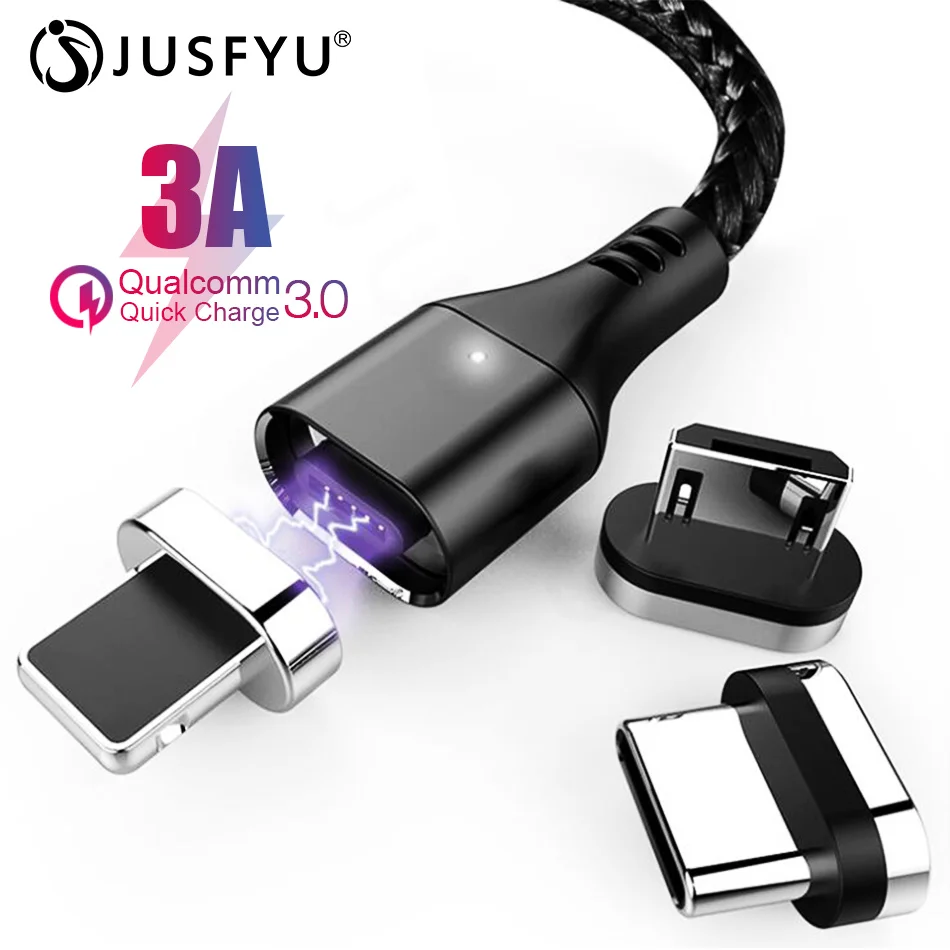 

Magnetic Micro USB Cable 3A Fast Charging USB Type C Cable Magnet Charger Data Charge Cable USB Cord For iPhone X Samsung Xiaomi