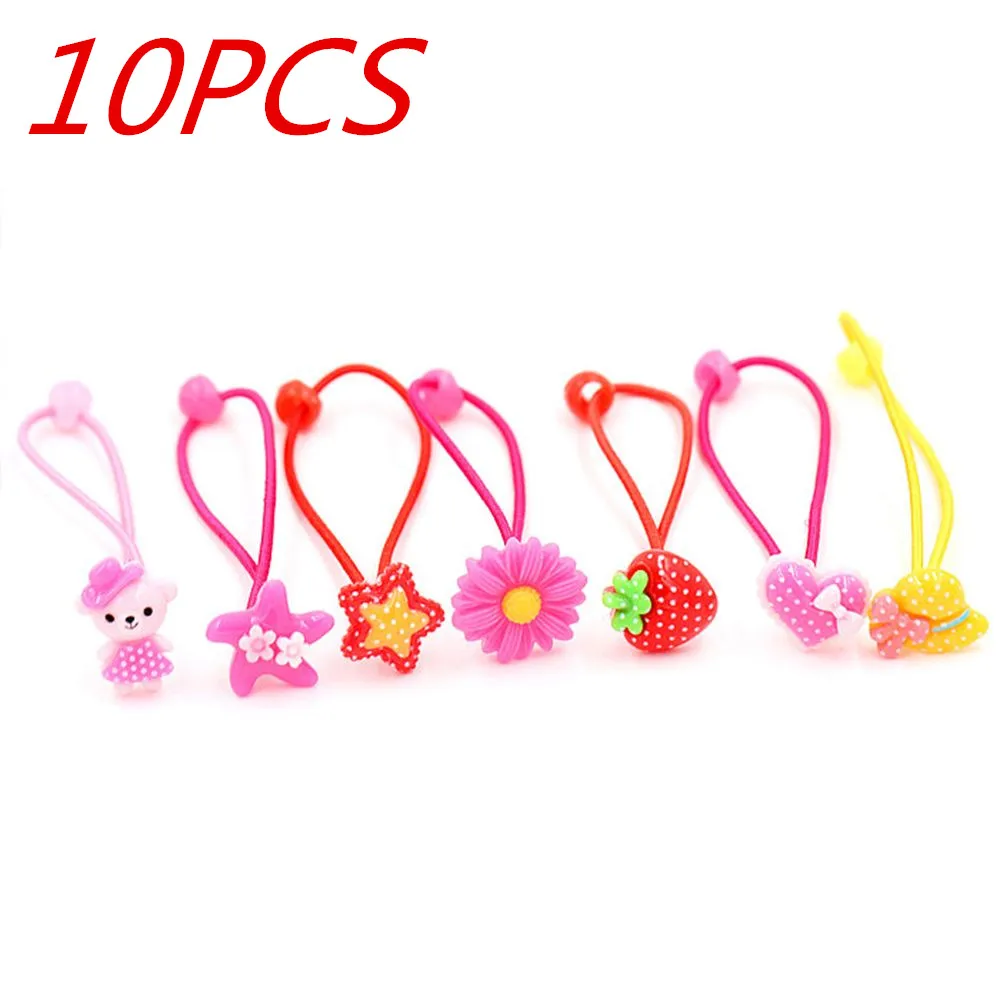 10pcs Lot Children Elastic Hair Band Candy Color Headbands Ropes Girls Headwear Elastic Headband