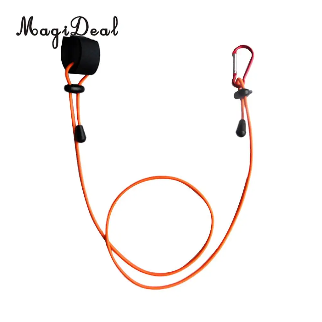 MagiDeal 4Pcs 107cm Elastic Kayak Paddle Leash Fishing Rod Holder Safety Lanyard Tether for Small Boat Canoeing Water Sport Acce