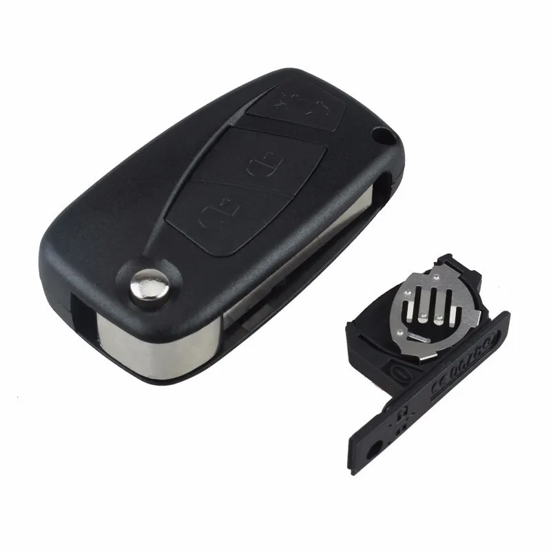 

3 Button Remote Key shell For FIAT Punto Ducato Stilo Panda Bravo Navy Flip Fob Black Folding Remote Key Shell Case Cover