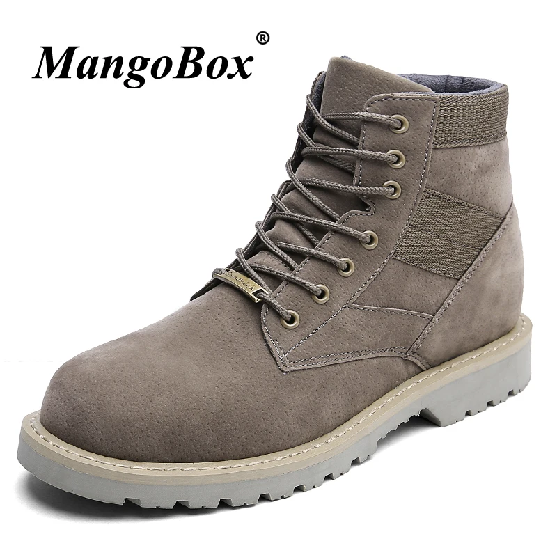 

Martens Boots Male Black Khaki Male Footwear Adult High Top Winter Boots for Men Rubber Bottom Anti-slip Outdoor Footwear