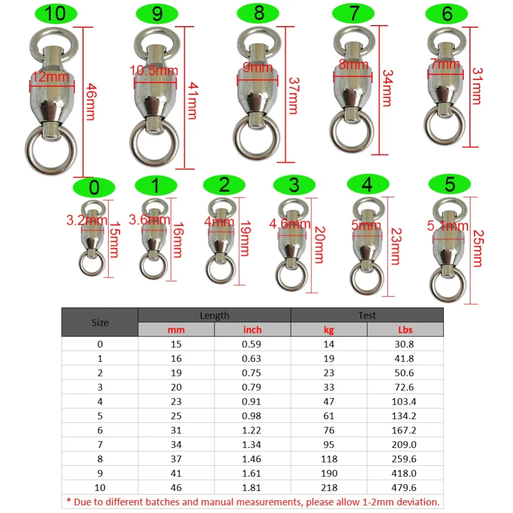 INFOF 50 шт./лот шаровой подшипник swivel с рыбалки оснастки страхование разъем pesca acesorios Giratorios Pesca Emerillon Пече