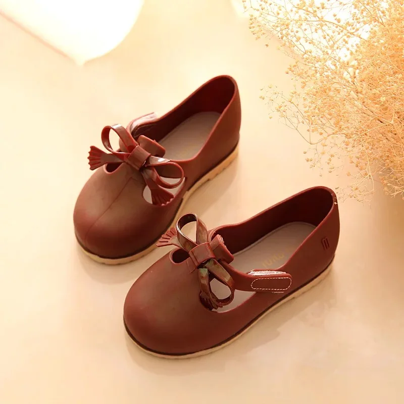Сандалии для девочек Mini Melissa прозрачные сандалии с большим бантом мальчиков и 14 16