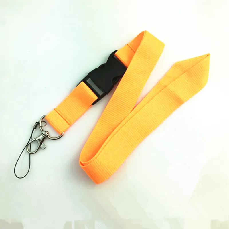 

Orange Keychain Lanyard Neck Strap Key Ring For ID Pass Card Badge Gym Key Mobile Phone USB Holder Hang Rope Lanyard 1pcs/lot
