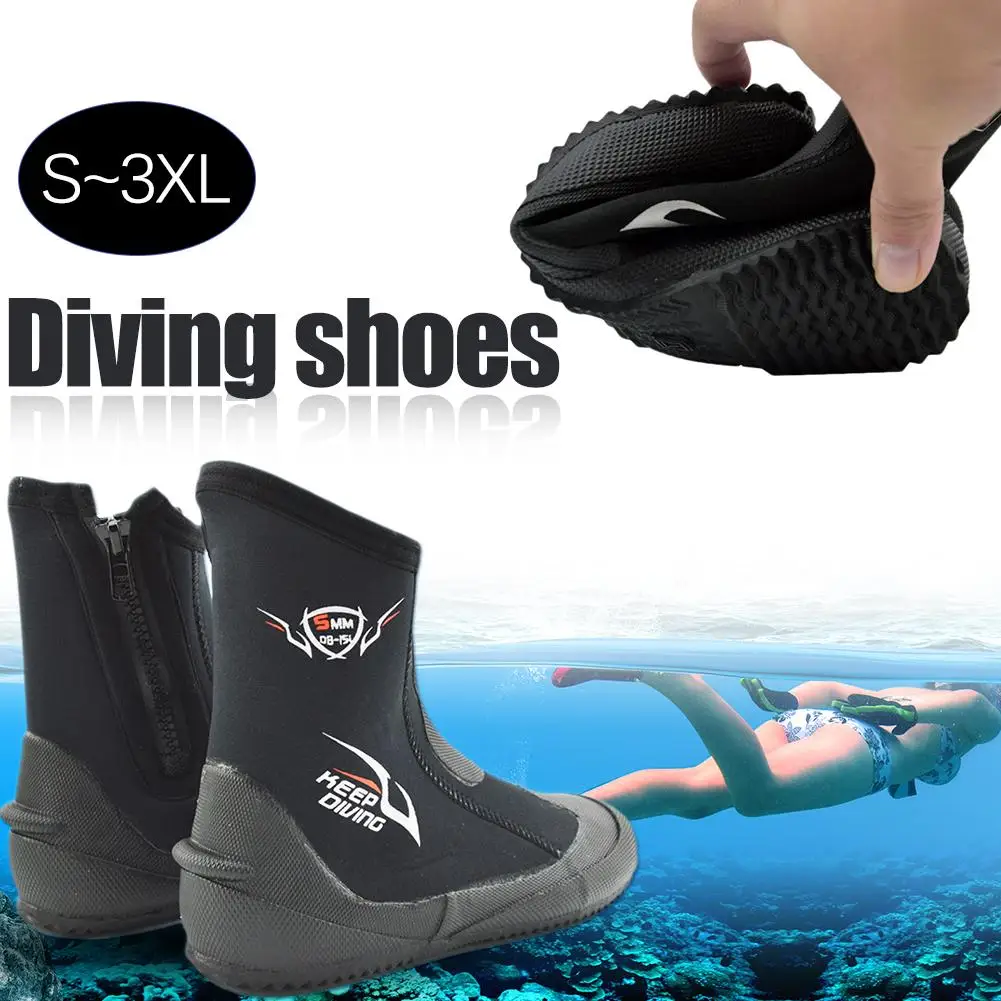 KEEP DIVING 5MM Neoprene Scuba Diving Boots Water Shoes Vulcanize
