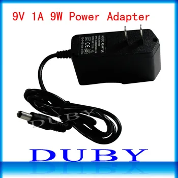

100Pcs/lot 9V1A New AC 100V-240V Converter power Adapter DC 9V 1A 1000mA Power Supply EU/US Plug DC 5.5mm x 2.1mm Free Fedex