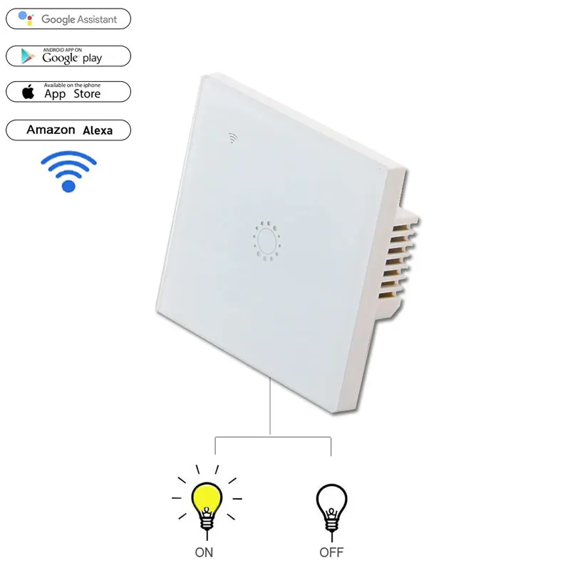 

Vhome ewelink/google home wifi touch switch EU standard 1/2/3Gang wireless remote control touch lamp switch
