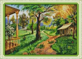 

New Rural scenery home decor canvas cotton Cross Stitch kits 14ct white 11ct print embroidery DIY handmade needlework wall