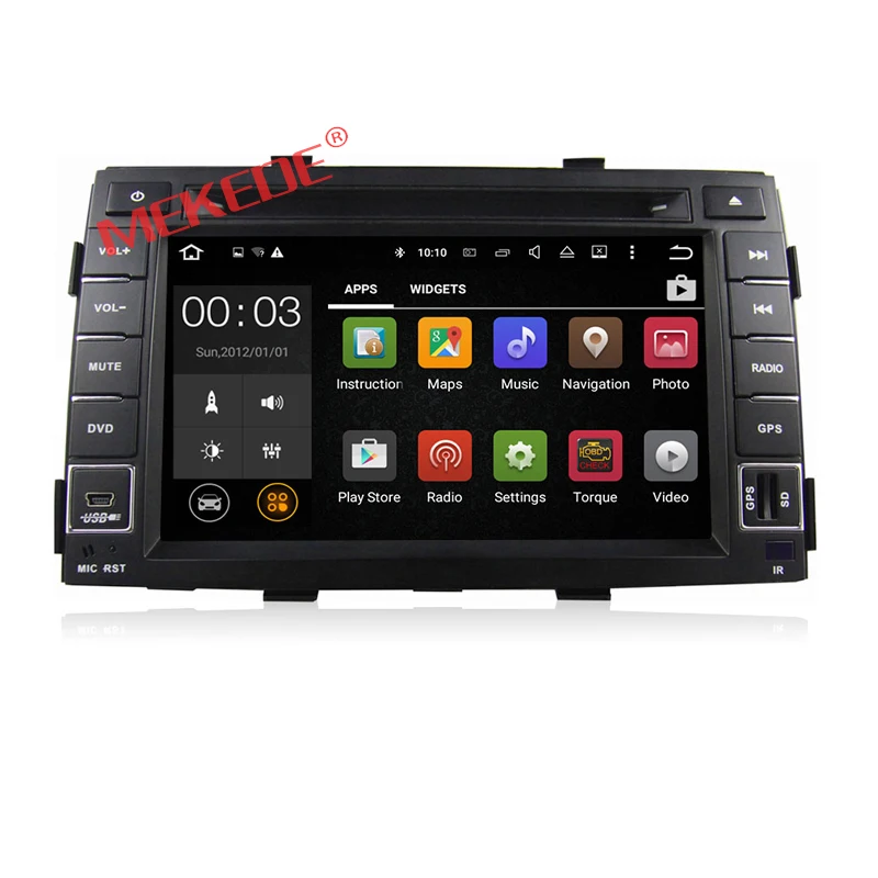 Discount Free shipping 7inch  Android7.1 2G ARM  for KIA Sorento 2010 2011 2012 car audio radio player with gps navigator  dvd player 2