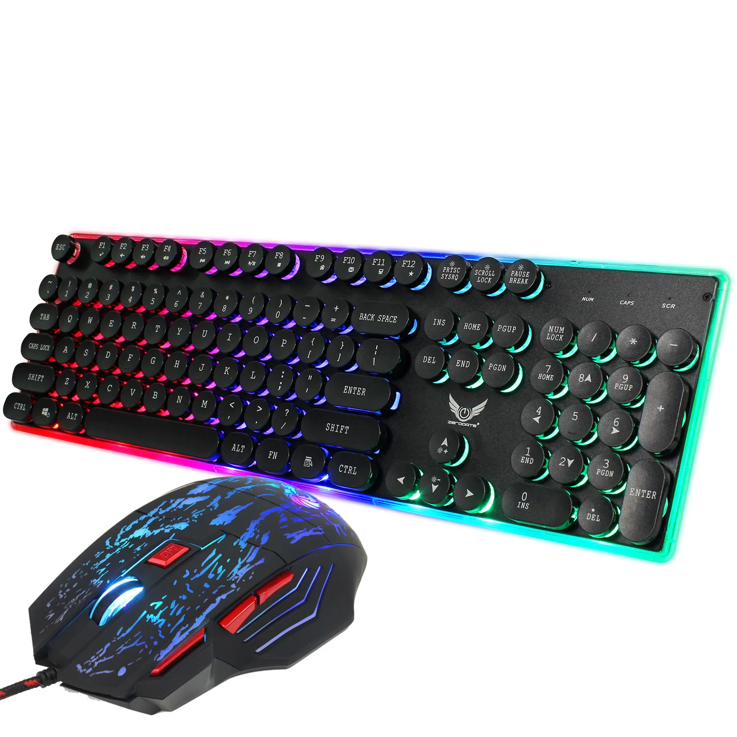 CARPRIE клавиатуры и мыши combo подсветкой светодиодный игровой светодиодный Красочные гриф+ красочные игровая мышь дыхание свет 7 кнопок